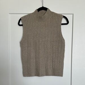 Abercrombie & Fitch Tan Sleeveless Sweater